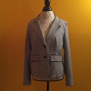 Blue and white woman’s blazer